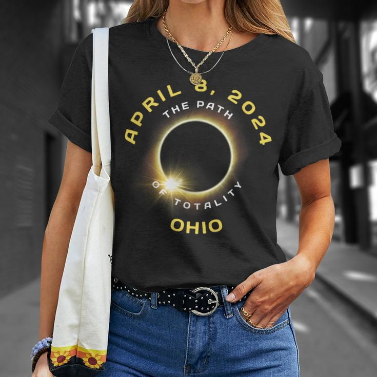 Path Of Totality Solar Eclipse In Ohio April 8 2024 Oh T-Shirt Gifts for Her