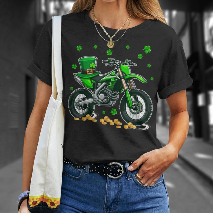 Patrick's Day Dirt Bike Shamrocks Lucky Patrick's Day Coin T-Shirt Gifts for Her