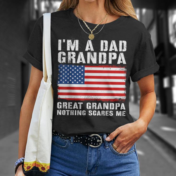 Patriotic American Flag Dad Grandpa Great Grandpa Graphic T-Shirt Gifts for Her