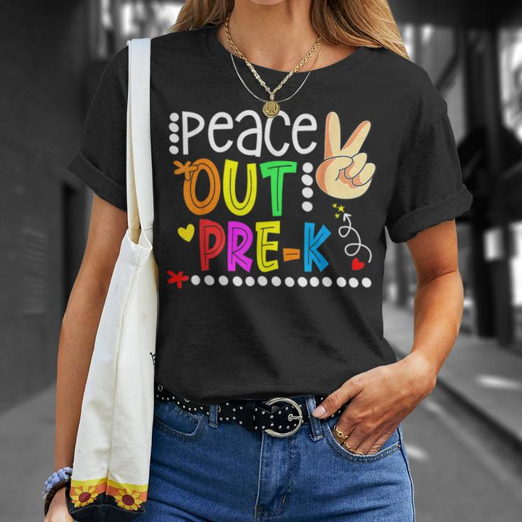 Peace Out Pre K Happy Last Day Of Pre K Graduation T-Shirt Gifts for Her
