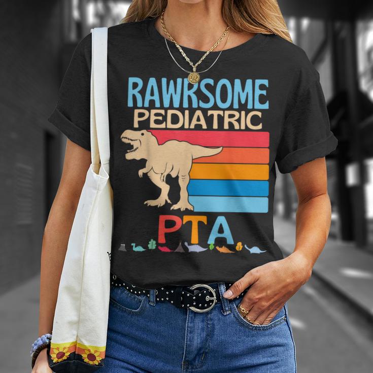 Pediatric Pta Are Awesome Personal Therapy Dinosaur T-Shirt Gifts for Her