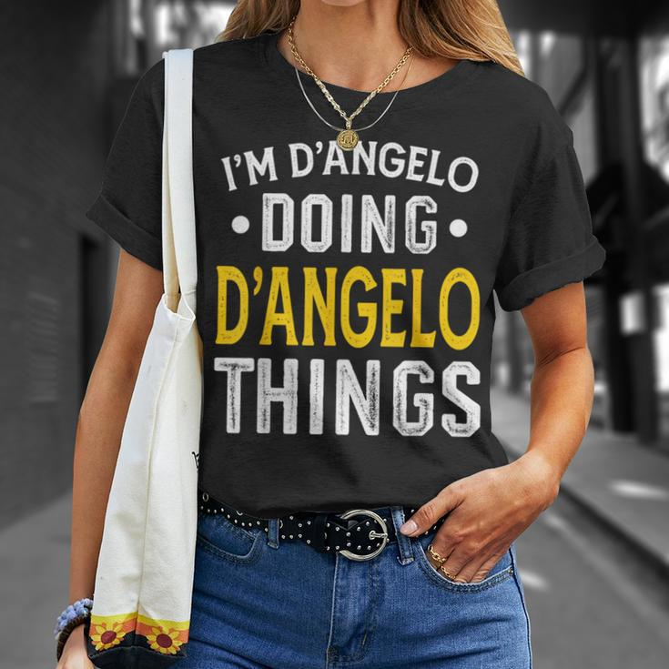 Personalized First Name I'm D'angelo Doing D'angelo Things T-Shirt Gifts for Her