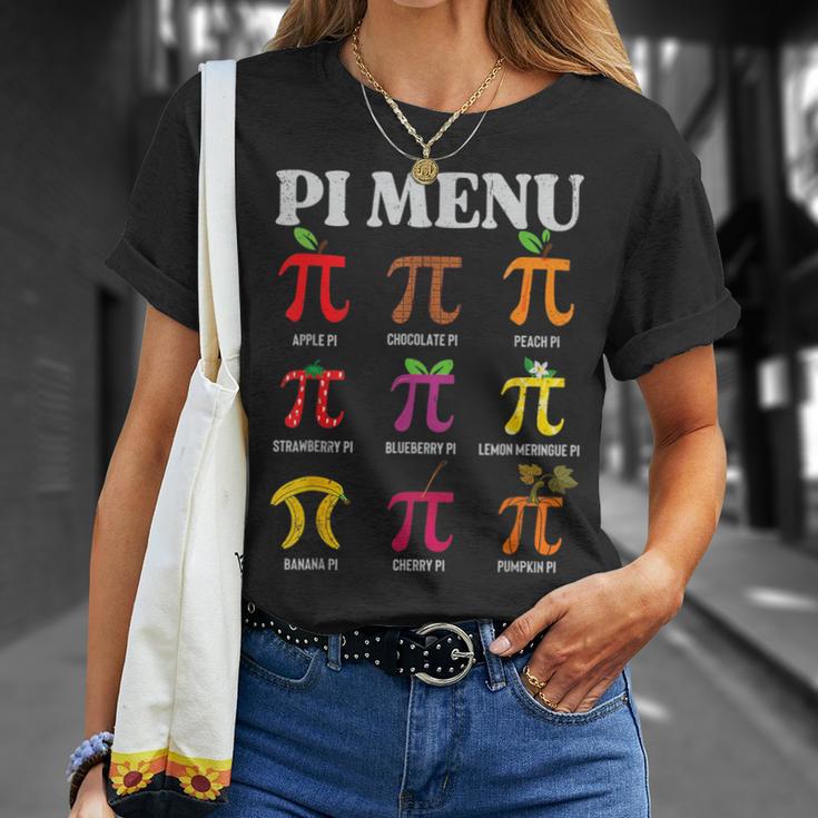 Pi Day Menu Math Lover Geek Pi Day 3 14 Science Teacher T-Shirt Gifts for Her