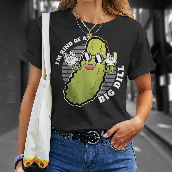 Pickle Fan Pun I'm Kinda Bill Dill Joke T-Shirt Gifts for Her