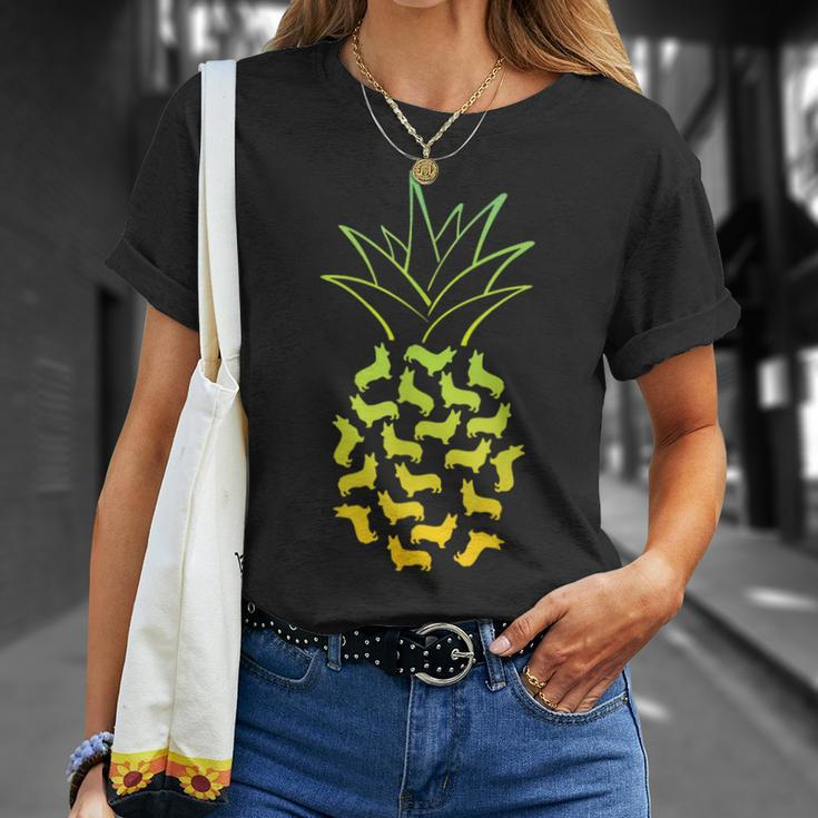 Pineapple Corgi Summer T-Shirt Gifts for Her