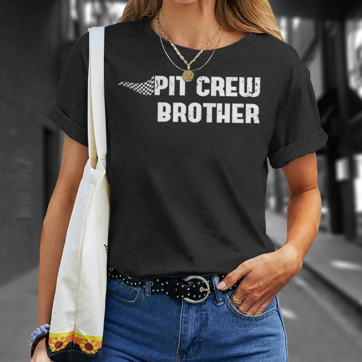 Pit Crew Brother Racing Car Family Matching Birthday Party T-Shirt Gifts for Her