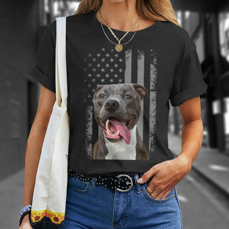 Pitbull Flag Pitbull Pit Bull Dog T-Shirt Gifts for Her
