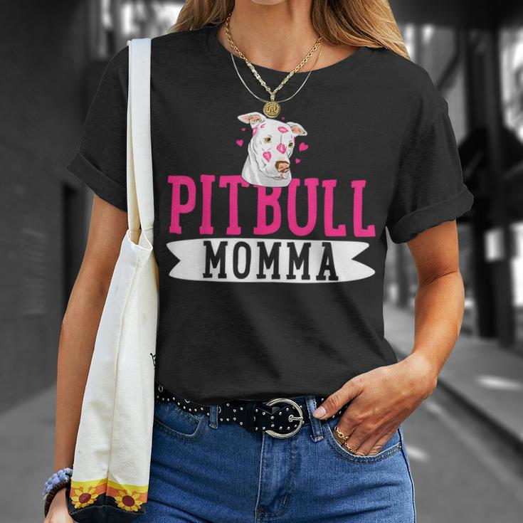 Pitbull Momma Pit Bull Terrier Dog Pibble Owner Mother's Day T-Shirt Gifts for Her