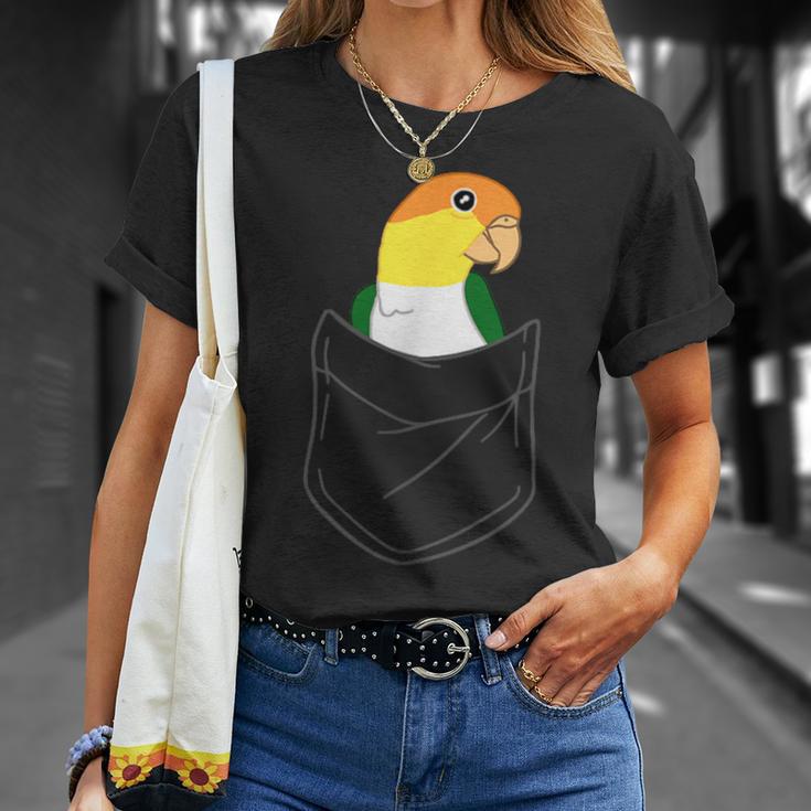 Pocket White Bellied Caique Cute Parrot Birb Memes T-Shirt Gifts for Her