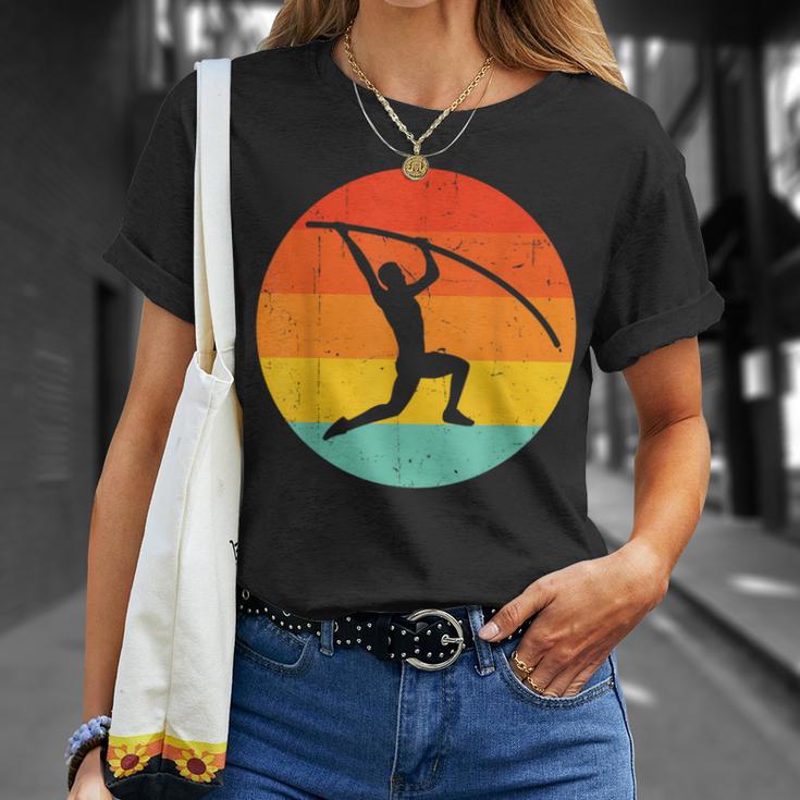 Pole Vault Vintage Track And Field Athletics Sunset T-Shirt Gifts for Her