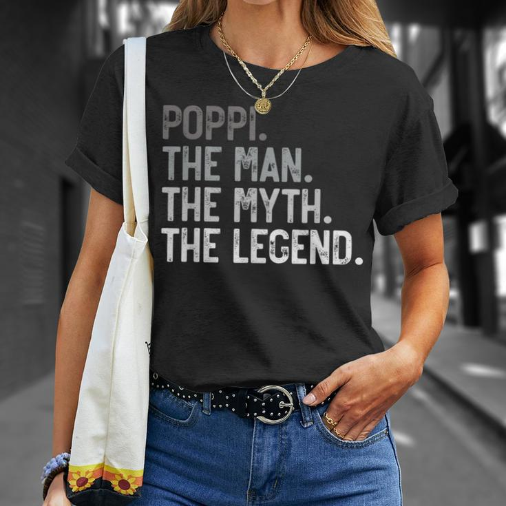 Poppi The Man The Myth The Legend Father's Day For Grandpa T-Shirt Gifts for Her