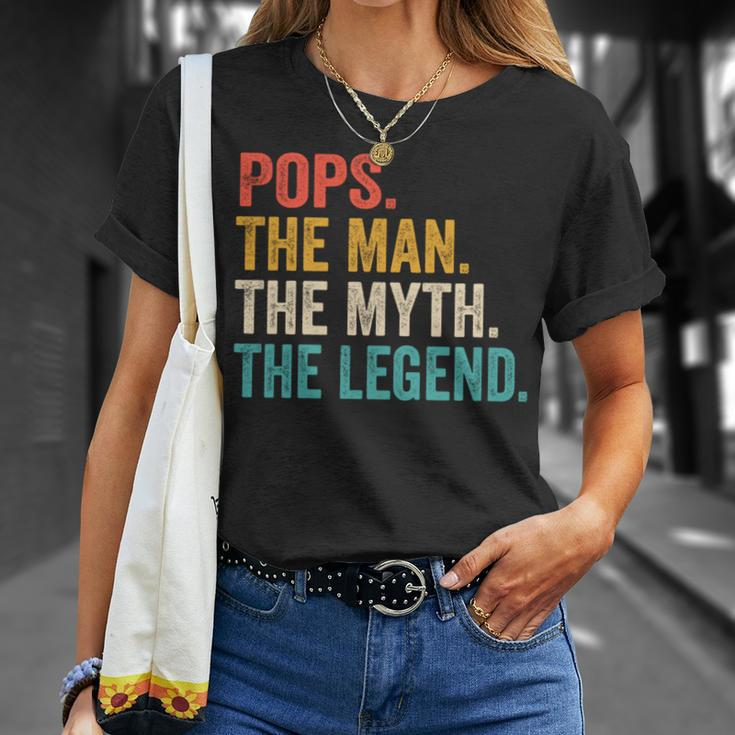 Pops Der Mann Der Mythos Die Legende Popsatertags-Vintage T-Shirt Geschenke für Sie