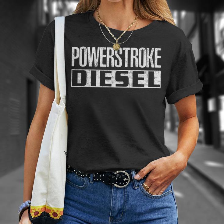 Power Stroke Roll Coal Turbo Diesels Powers Diesel Mechanic T-Shirt Gifts for Her