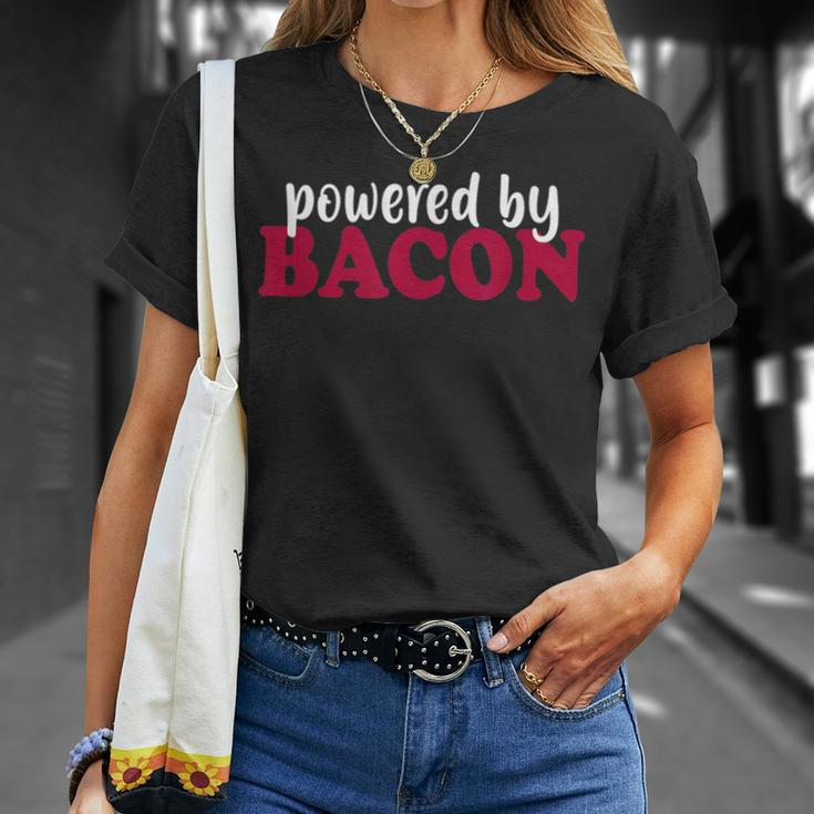 Powered By Bacon For Bacon Lovers T-Shirt Gifts for Her