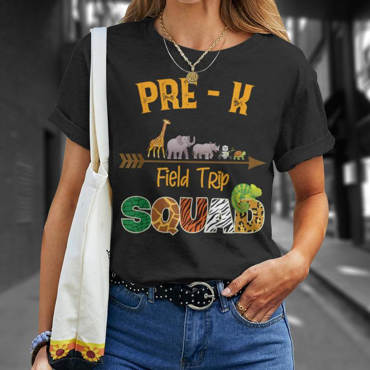 Pre-K Zoo Field Trip Squad Jungle Safari Animal Lover Team T-Shirt Gifts for Her