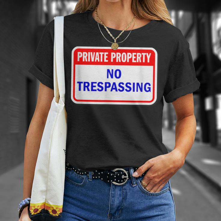 Private Property No Trespassing T-Shirt Gifts for Her