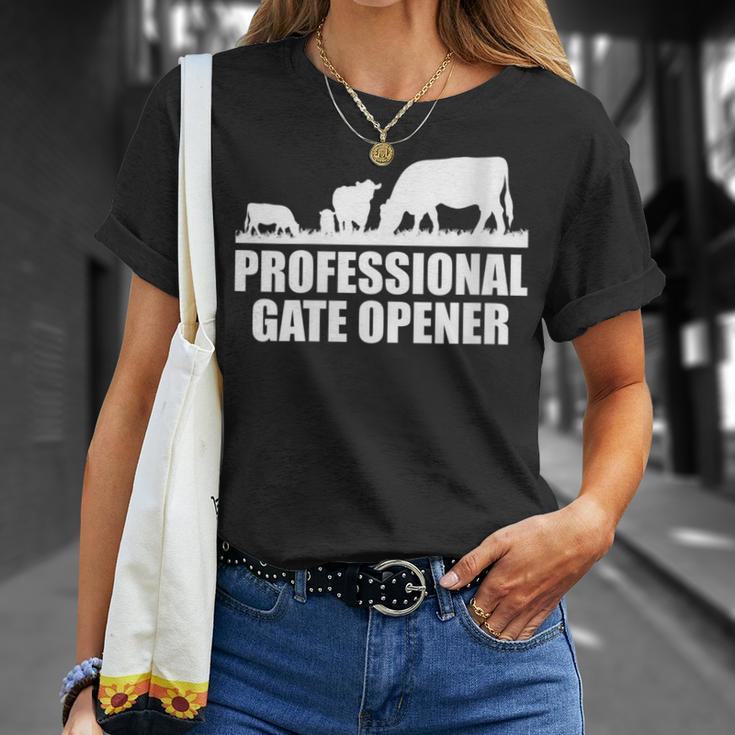 Professional Gate Opener Cow Apparel T-Shirt Gifts for Her