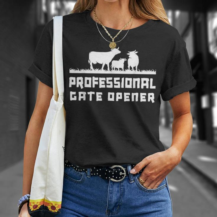 Professional Gate Opener Cows Animal Farm T-Shirt Gifts for Her