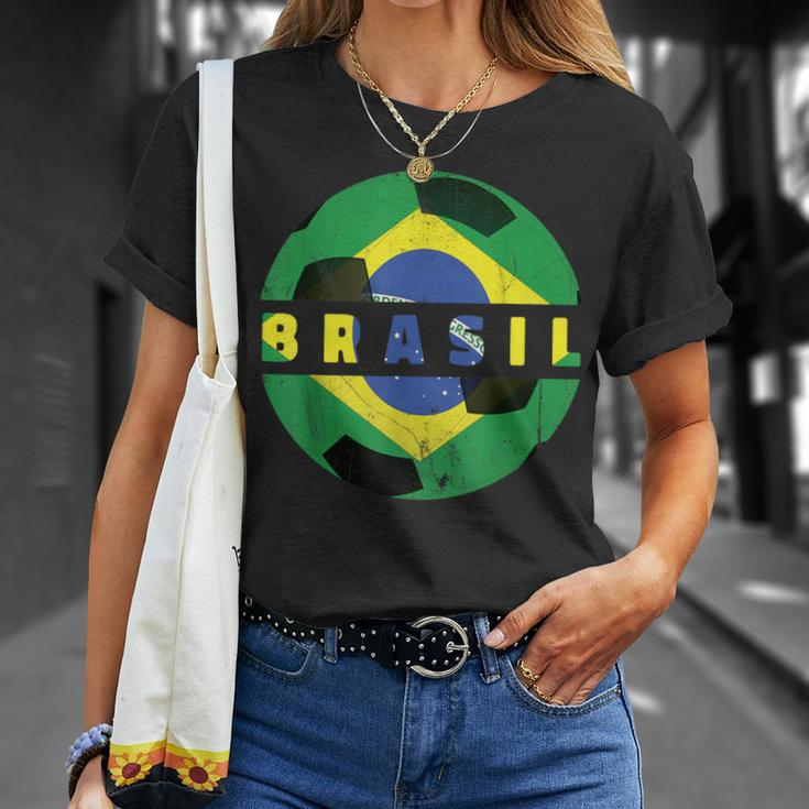 Projeto Do Brasil De Futebol Brazil Flag Soccer Team Fan T-Shirt Gifts for Her