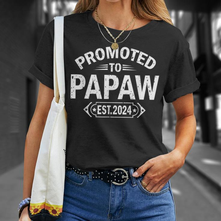 Promoted To Papaw Est 2024 Soon To Be Papaw T-Shirt Gifts for Her