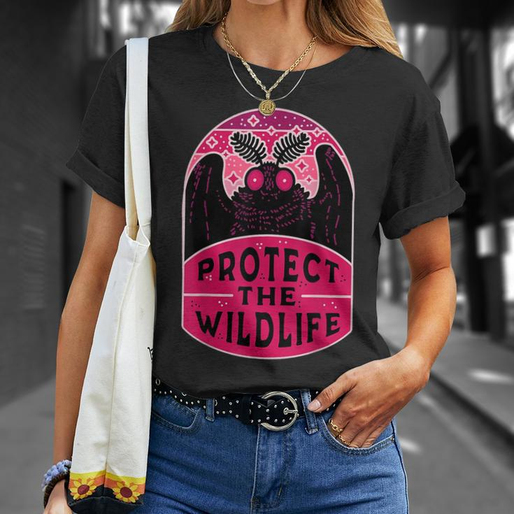 Protect The Wildlife Mothman Vintage Cryptid T-Shirt Gifts for Her
