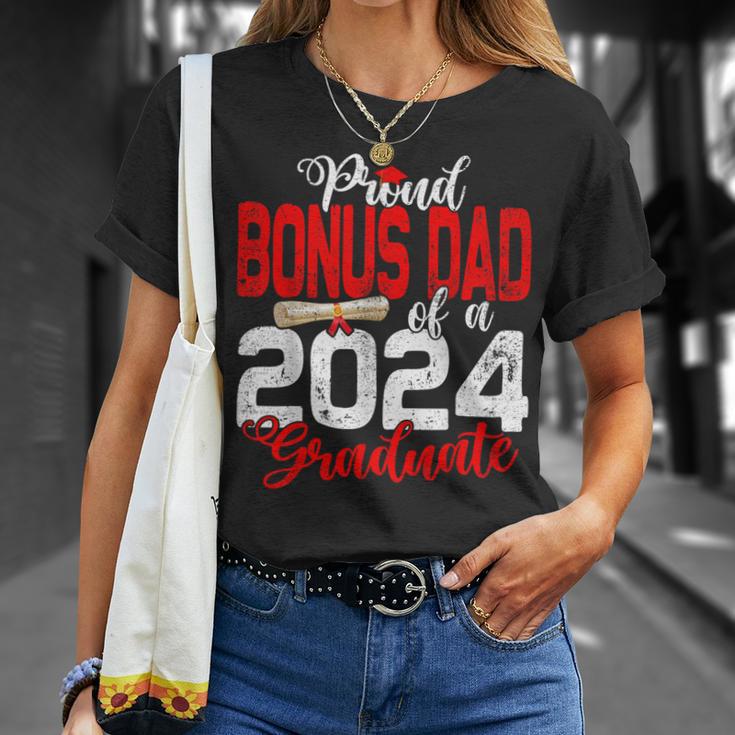 Proud Bonus Dad Of A Class Of 2024 Graduate For Graduation T-Shirt Gifts for Her