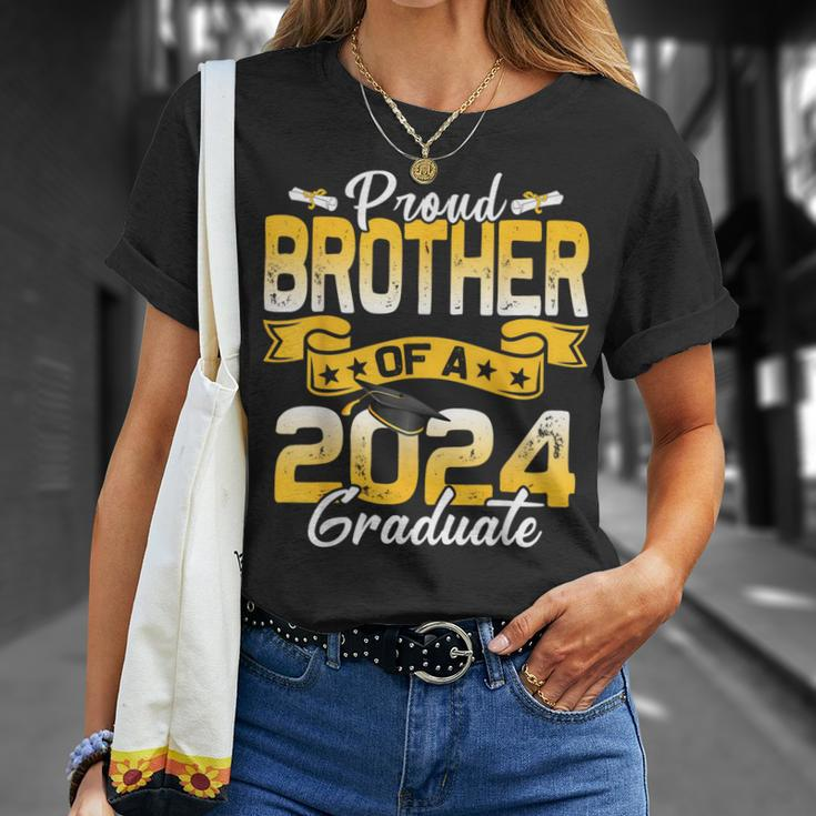 Proud Brother Of A Class Of 2024 Graduate Senior Graduation T-Shirt Gifts for Her