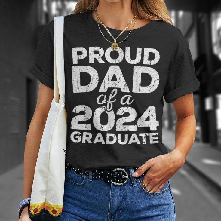 Proud Dad Of A 2024 Graduate Senior Class Graduation T-Shirt Gifts for Her
