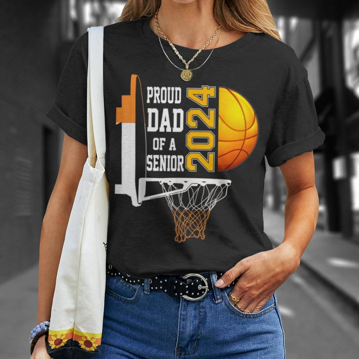 Proud Dad Of A Basketball Senior 2024 T-Shirt Gifts for Her