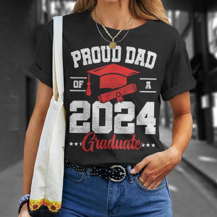 Proud Dad Of A Class Of 2024 Graduate Senior Graduation T-Shirt Gifts for Her