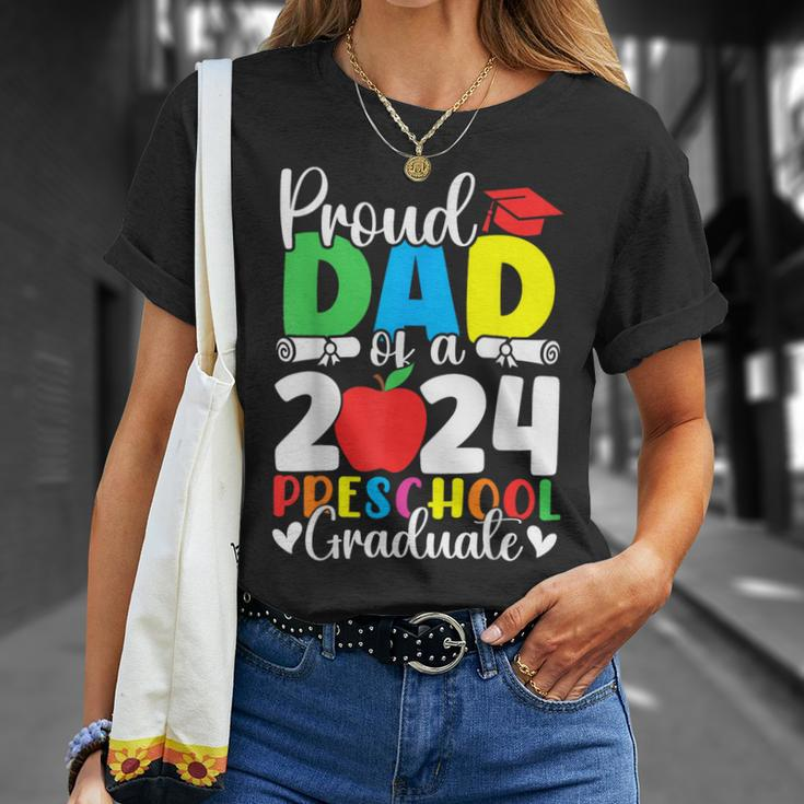 Proud Dad Of A Class Of 2024 Preschool Graduate Graduation T-Shirt Gifts for Her