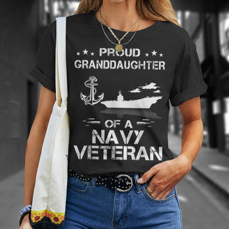 Proud Granddaughter Of A Navy VeteranT-Shirt Gifts for Her