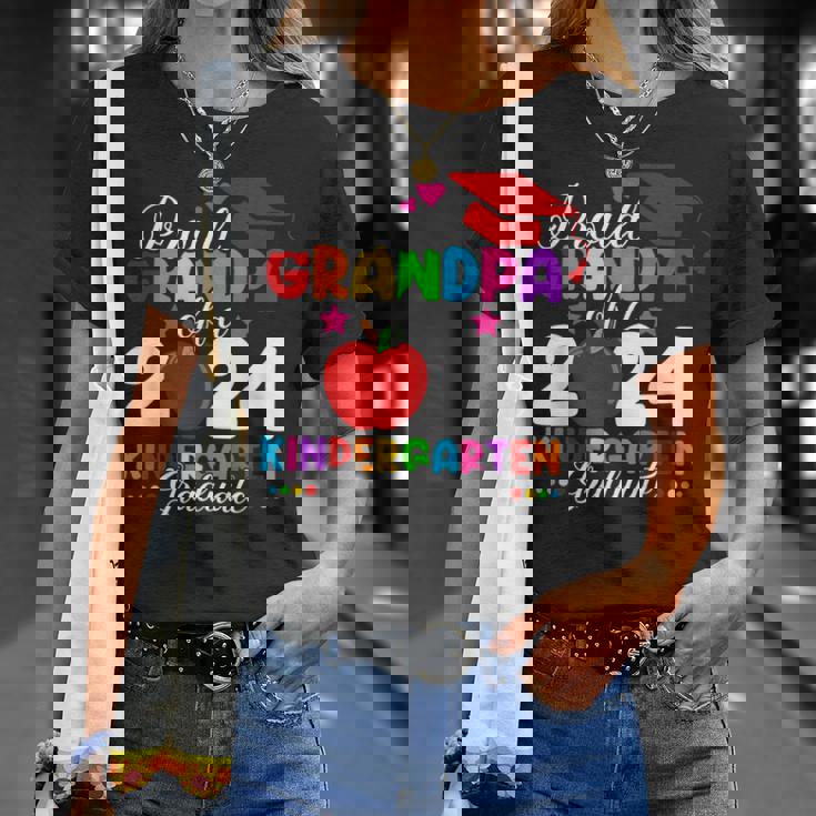 Proud Grandpa Of A 2024 Kindergarten Graduate Graduation T-Shirt Gifts for Her