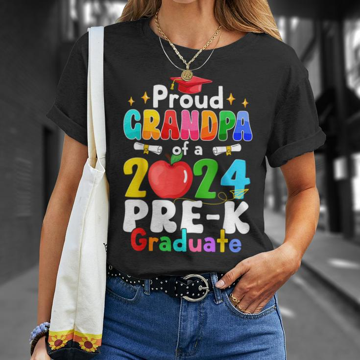Proud Grandpa Of A 2024 Pre-K Graduate Matching Family Grad T-Shirt Gifts for Her