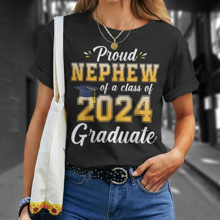 Proud Nephew Of A Class Of 2024 Graduate Senior Graduation T-Shirt Gifts for Her
