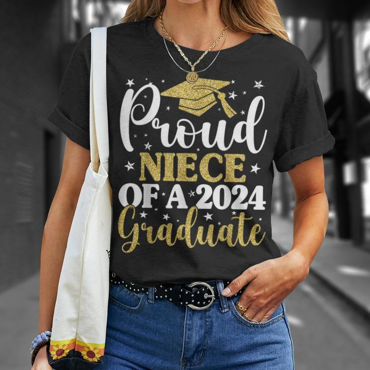 Proud Niece Of A 2024 Graduate Graduation Matching Family T-Shirt Gifts for Her