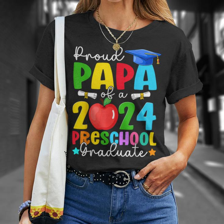 Proud Papa Of A 2024 Preschool Graduate Family Graduation T-Shirt Gifts for Her