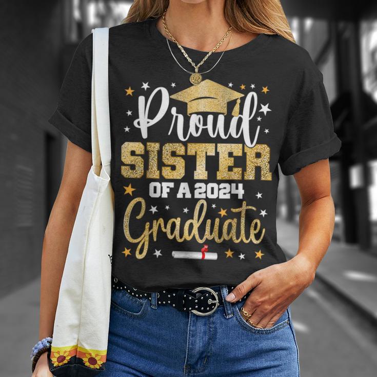 Proud Sister Of A 2024 Graduate Class Senior Graduation T-Shirt Gifts for Her