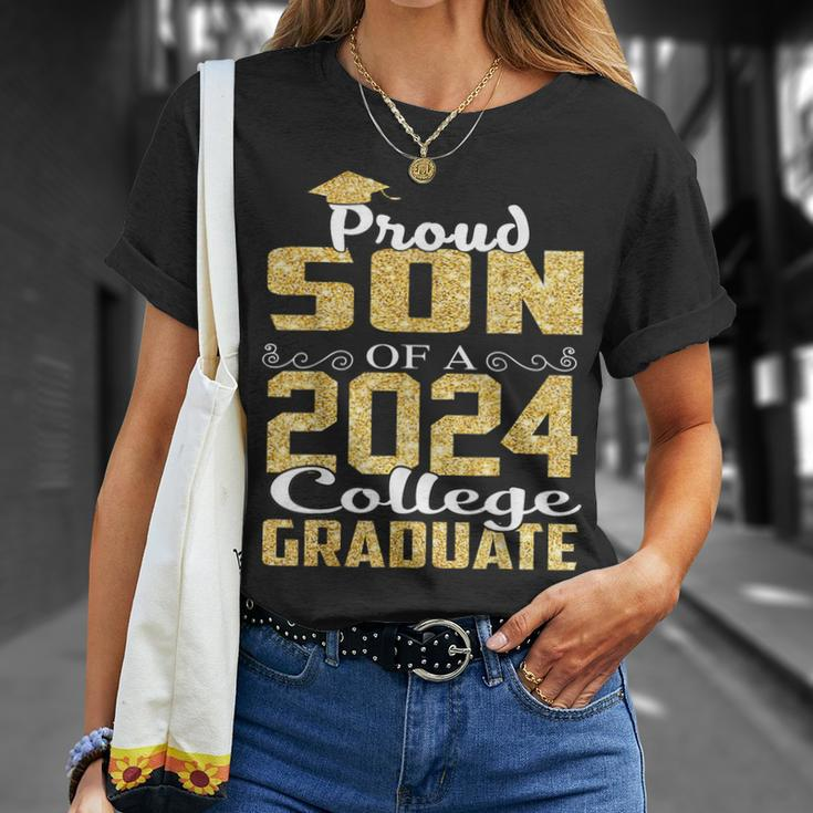 Proud Son Of 2024 Graduate College Graduation T-Shirt Gifts for Her
