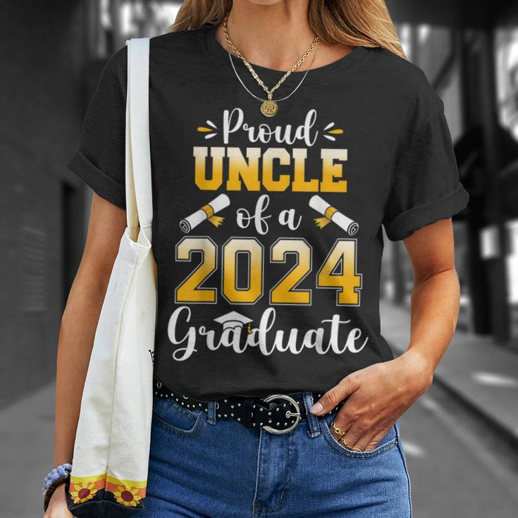 Proud Uncle Of A Class Of 2024 Graduate Senior Graduation T-Shirt Gifts for Her