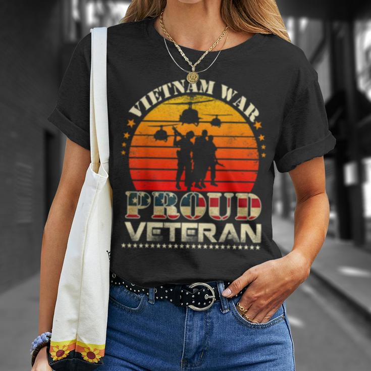 Proud Vietnam War Veteran For Military Men Women T-Shirt Gifts for Her