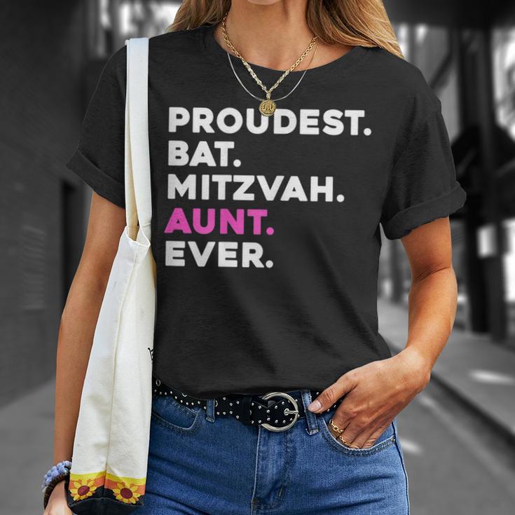 Proudest Bat Mitzvah Aunt Ever Jewish Girl Celebration T-Shirt Gifts for Her