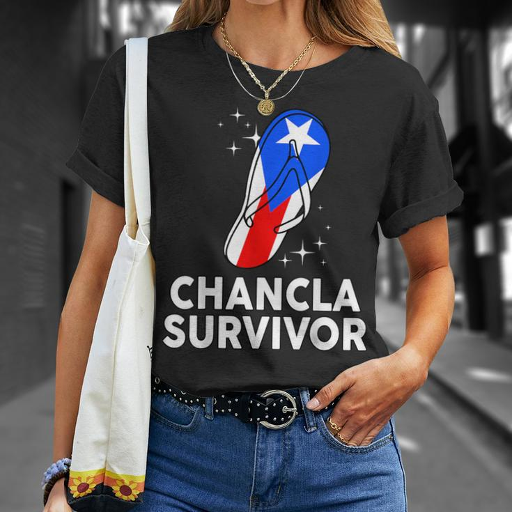 Puerto Rico Hispanic Heritage Month Chancla Survivor Rican T-Shirt Gifts for Her