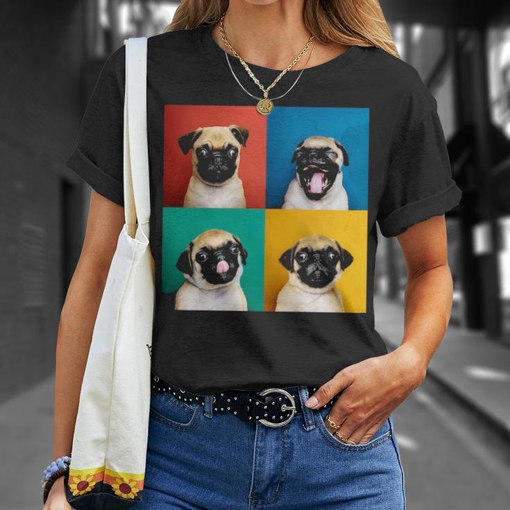 Pug Puppy Portrait Photos Carlino For Dog Lovers T-Shirt Gifts for Her