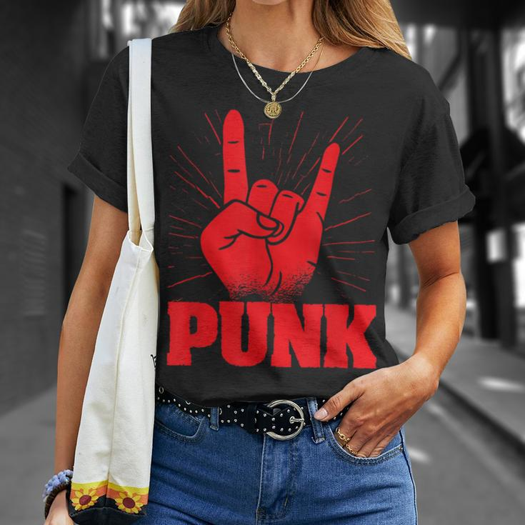 Punk Mohawk Punk Rocker Punker Black T-Shirt Geschenke für Sie