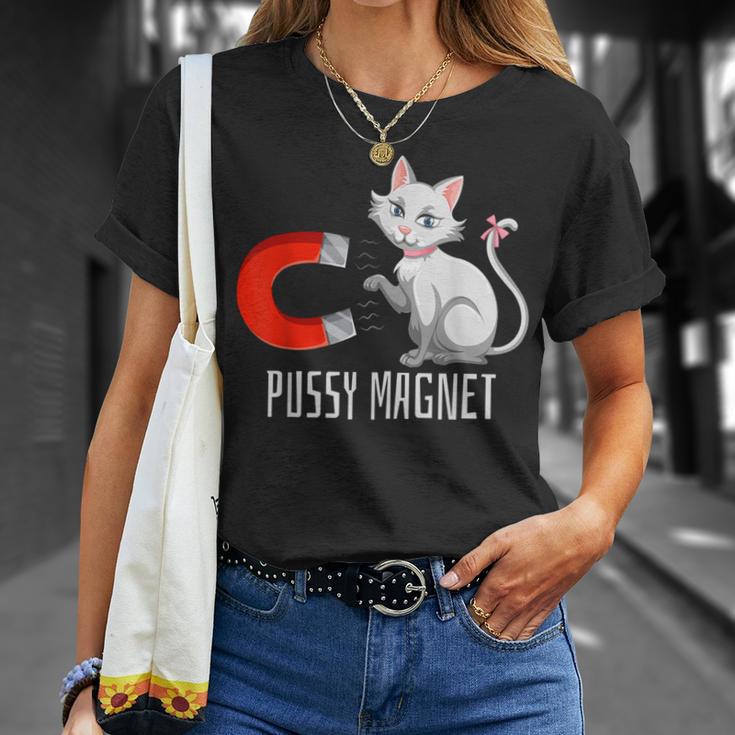 Pussy Magnet Cat Persons Attractive Magnet T-Shirt Geschenke für Sie