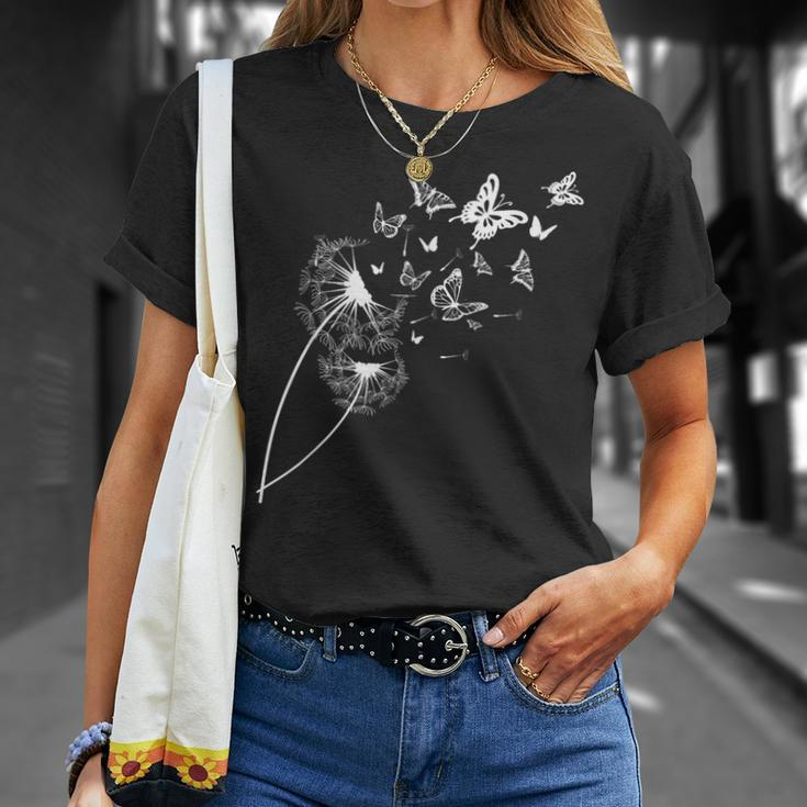 Pusteblume Butterblume Im Garten Damen T-Shirt Geschenke für Sie