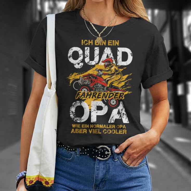 Quad Driving Grandpa Atv Opi Cool Grandad Quad Biker T-Shirt Geschenke für Sie