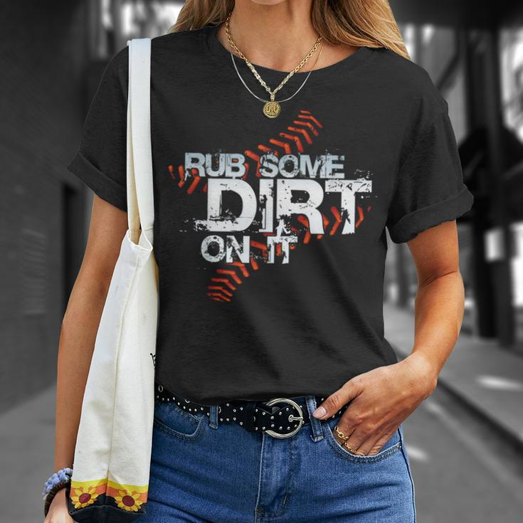 Quite Crying Rub Dirt On It No Crying Girls Softball T-Shirt Gifts for Her