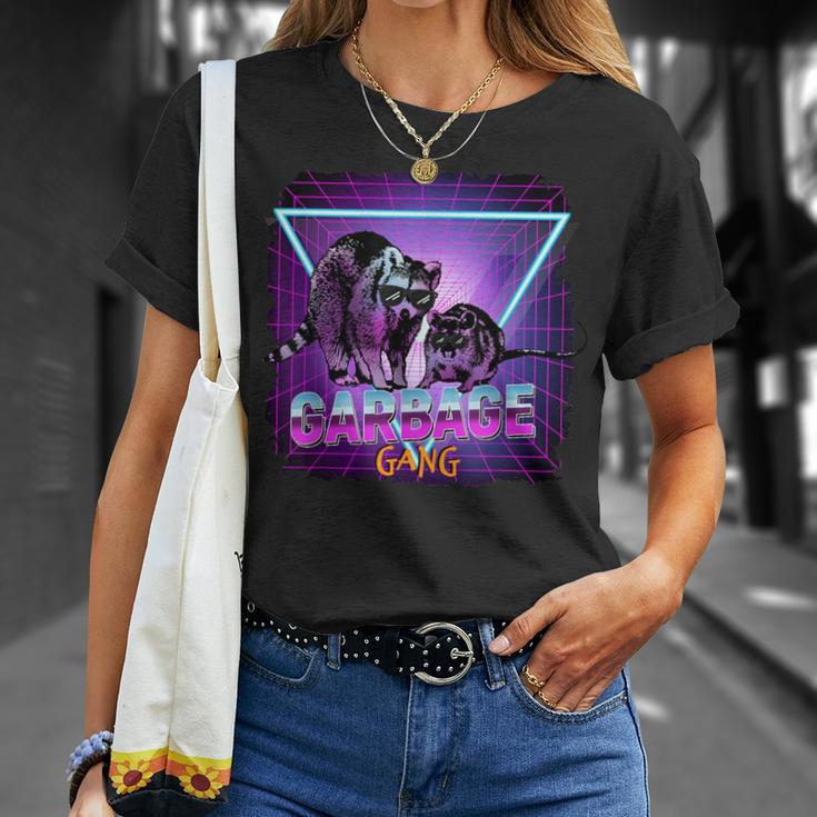 Raccoon Raccoons Rat Garbage Gang Trash Panda Retro T-Shirt Gifts for Her